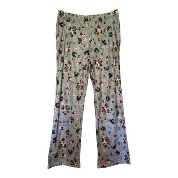 Disney women's size small medium Christmas Mickey Mouse flannel pajama pj set - Picture 3 of 13